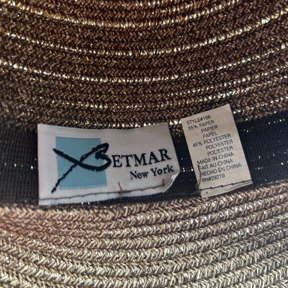 Betmar Hat Roll Up Brim Sun Hat Natural Summer Garden Outdoor Size 28 or 8 7/8 - Picture 6 of 7